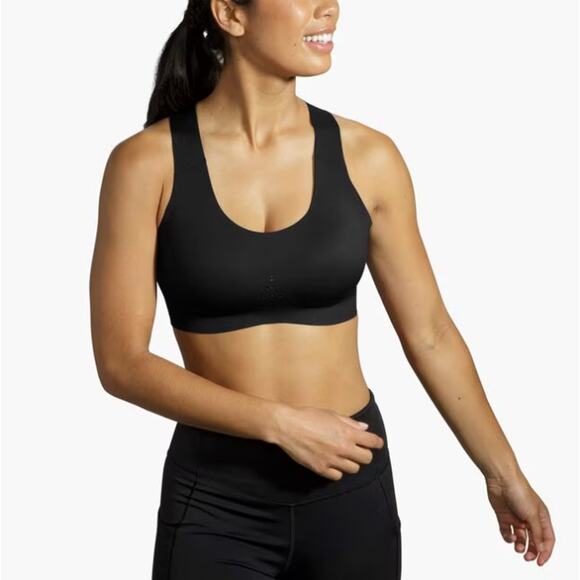 Brooks Women's Black Crossback 2.0 Sports Bra Size 36 DD - Picture 3 of 8